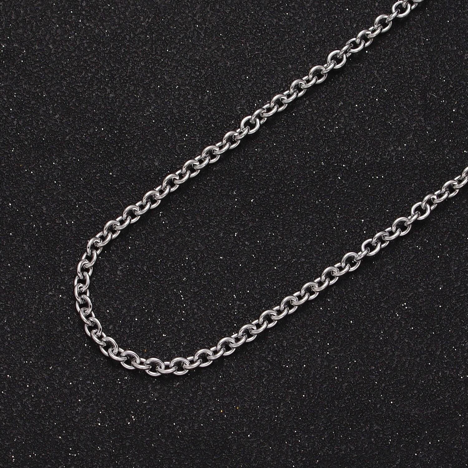 Dainty 3mm round rolo cable unfinished gold, silver chain by yard, 24k gold filled wholesale bulk roll chain | roll-907, roll-908