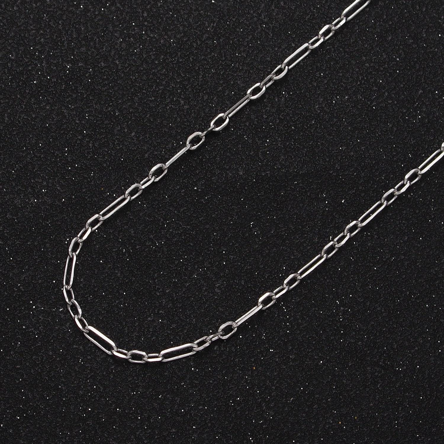 24k gold filled dainty flat edge paper clip cable link wholesale jewelry making unfinished chain in gold & silver | roll-905, roll-906