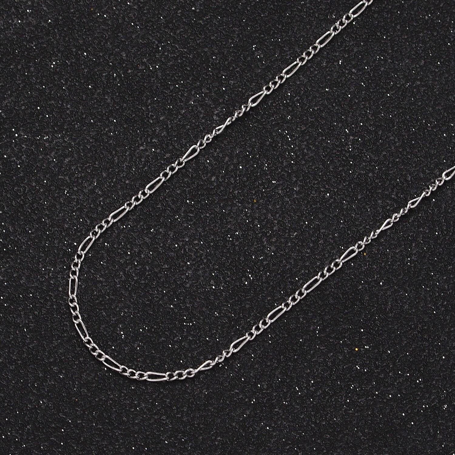 24k gold filled dainty 1.3mm figaro unfinished gold, silver wholesale jewelry making chain | roll-903 , 904