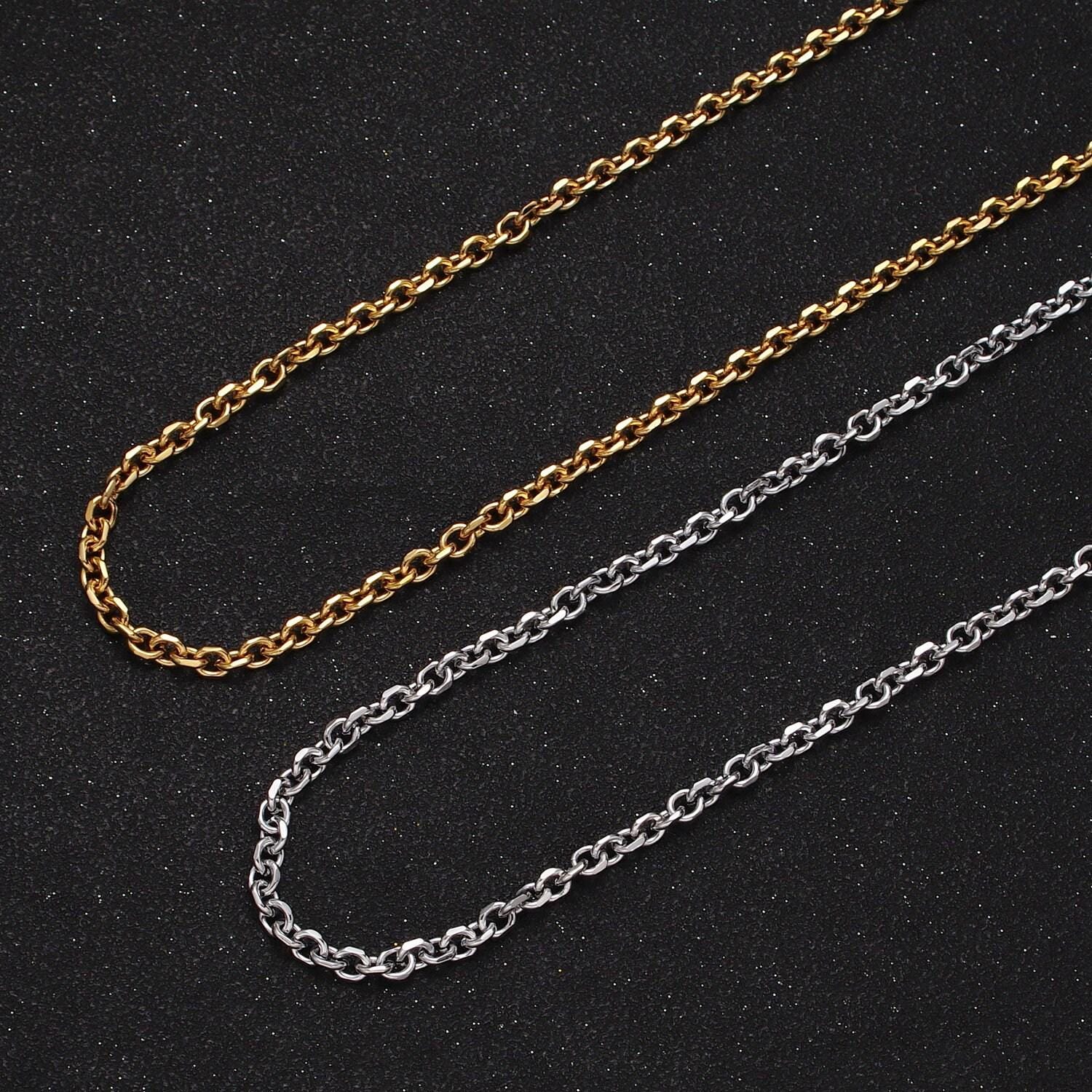 24k gold filled unfinished chain by yard cable circle chain, oval link necklace chain, wholesale bulk chain jewelry making 3.8mm roll-887