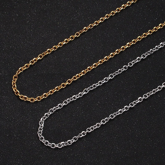 24k gold filled unfinished chain by yard cable circle chain, oval link necklace chain, wholesale bulk chain jewelry making 3.8mm roll-887