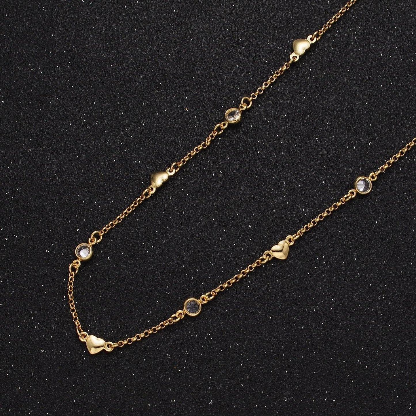 Tiny round bezel setting chain dainty gold heart chain thin 14k gold filled cable chain by yard for jewelry making supply roll-877