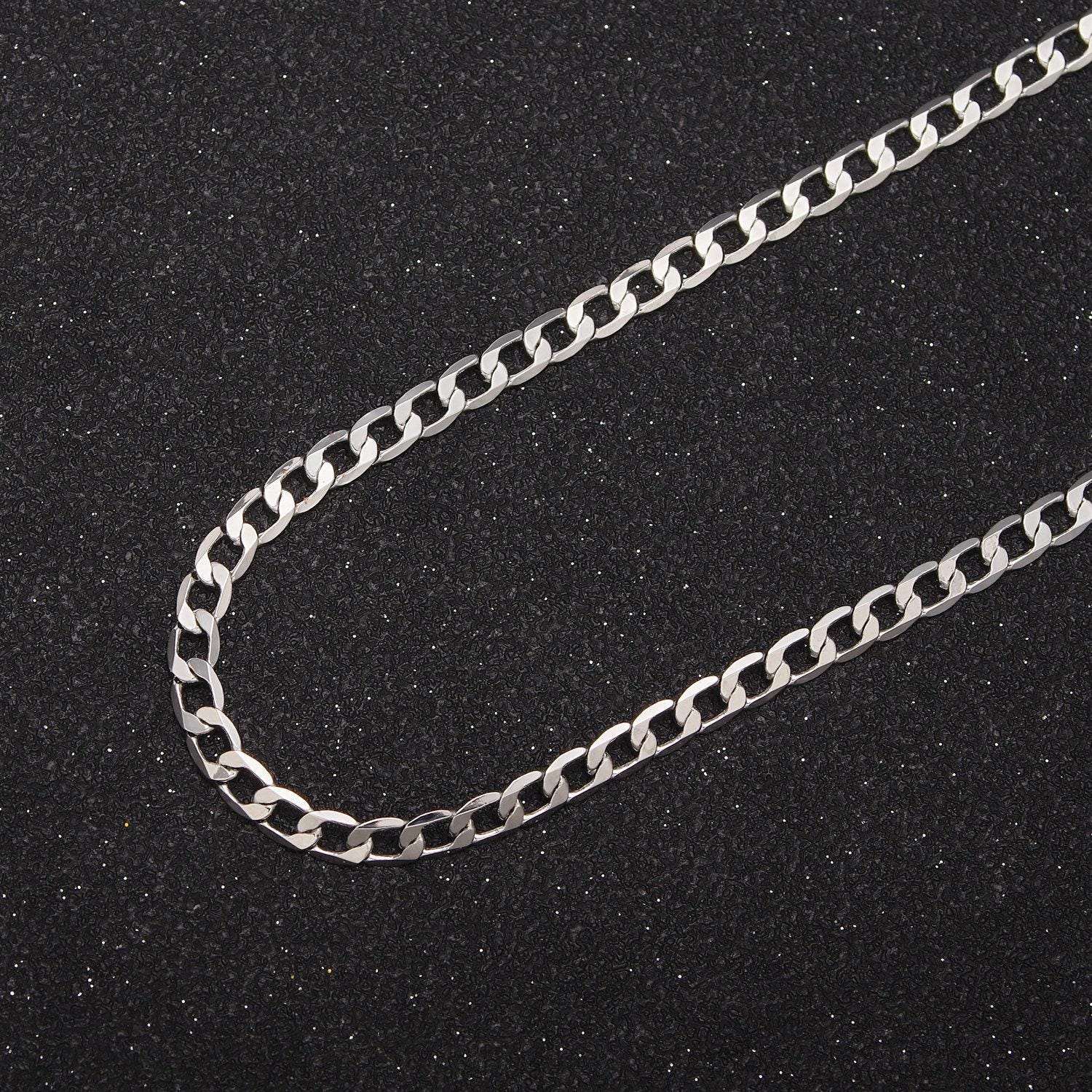 24k gold filled flat miami cuban curb chain, 3.5mm width concave silver & gold chain, wholesale bulk roll chain for jewelry making, 688