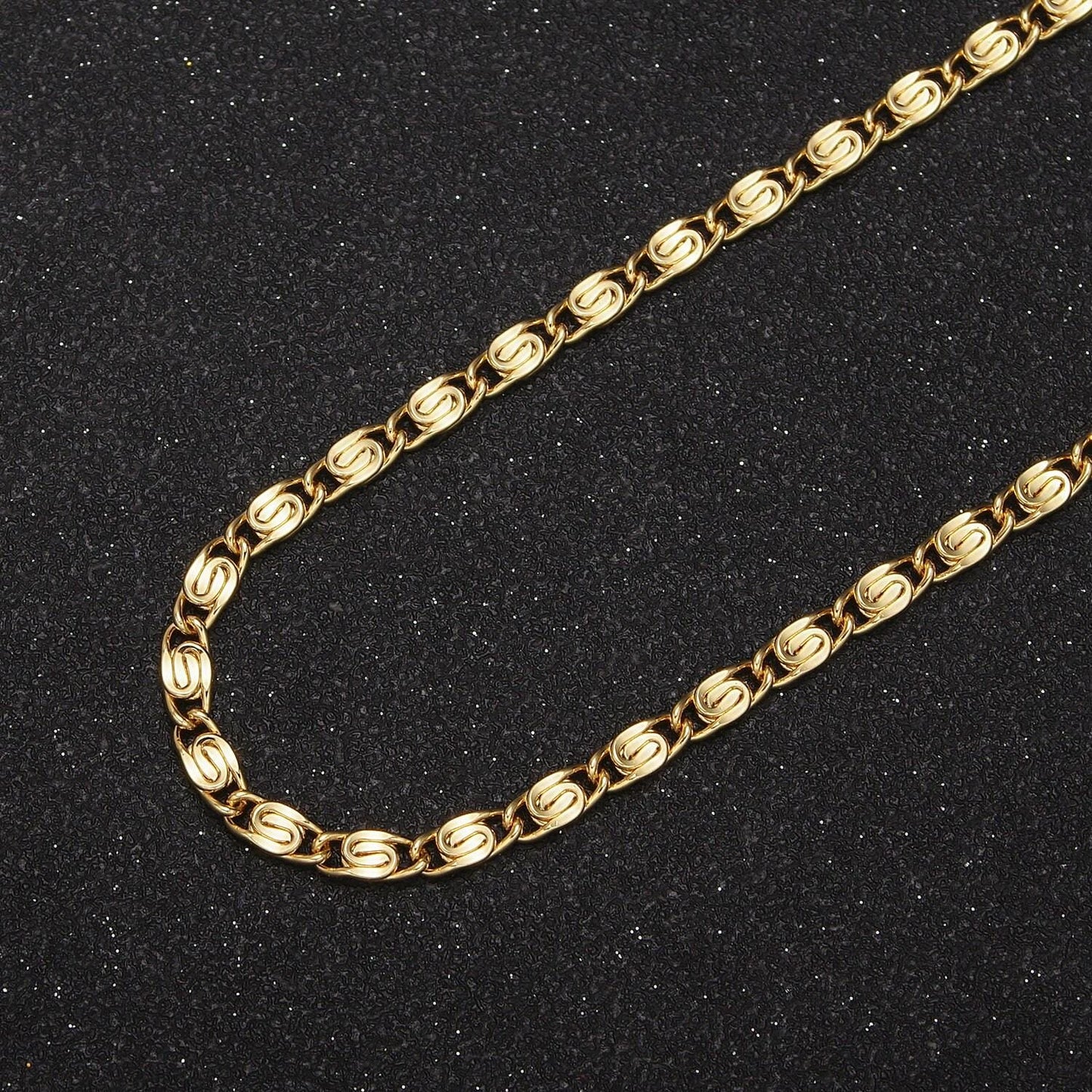 24k gold filled scroll chain by yard, 3.5mm width silver & gold color, wholesale bulk roll chain for jewelry making, 682