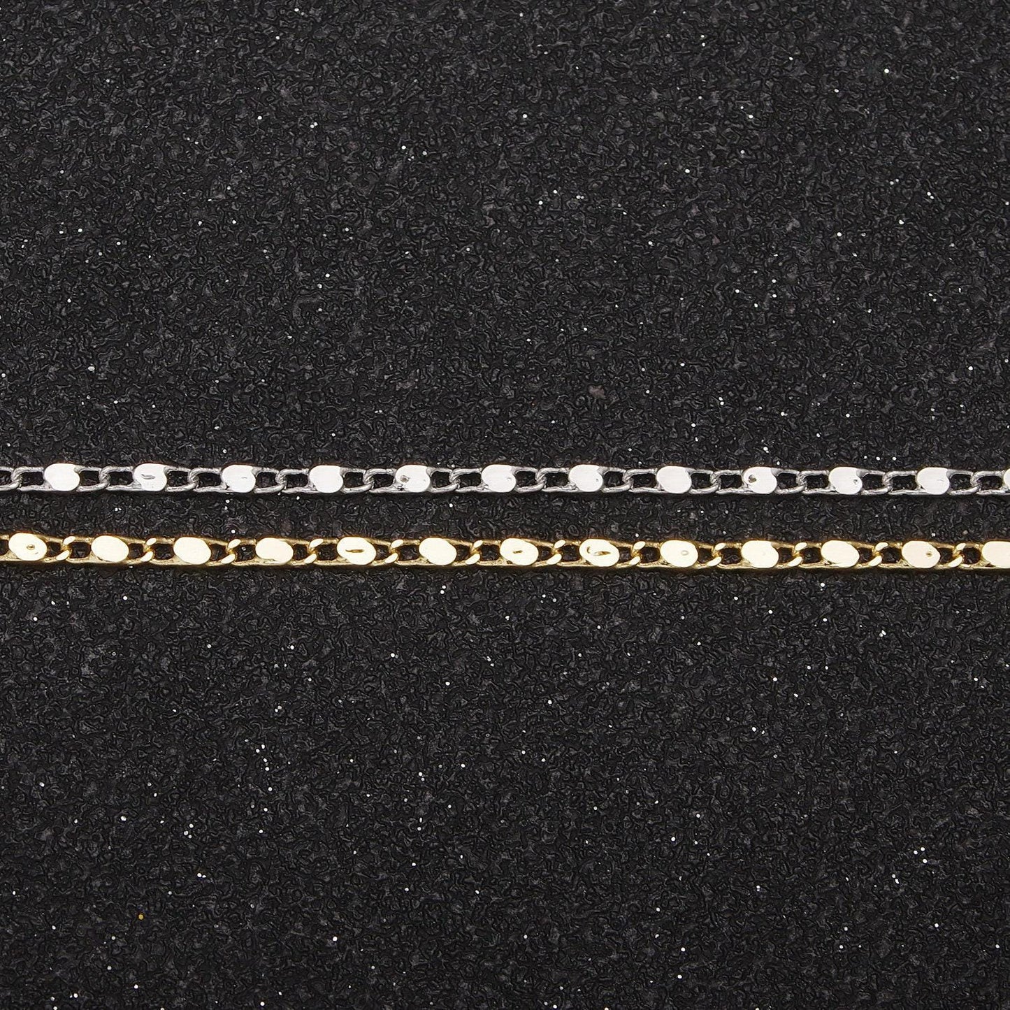 24k gold filled anchor tube link chain by yard, dainty 1.5mm width gold & silver chain, wholesale bulk roll chain for jewelry making, 676
