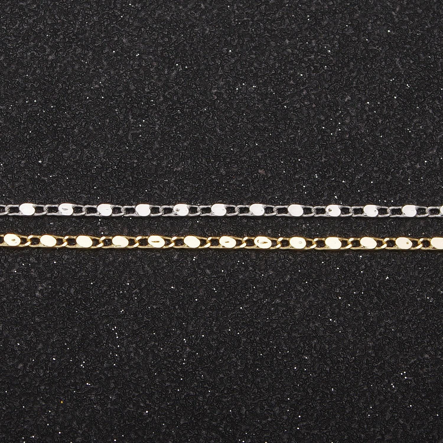 24k gold filled anchor tube link chain by yard, dainty 1.5mm width gold & silver chain, wholesale bulk roll chain for jewelry making, 676