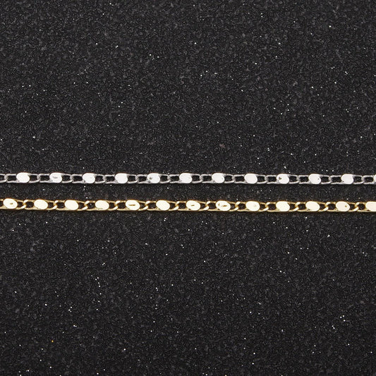 24k gold filled anchor tube link chain by yard, dainty 1.5mm width gold & silver chain, wholesale bulk roll chain for jewelry making, 676