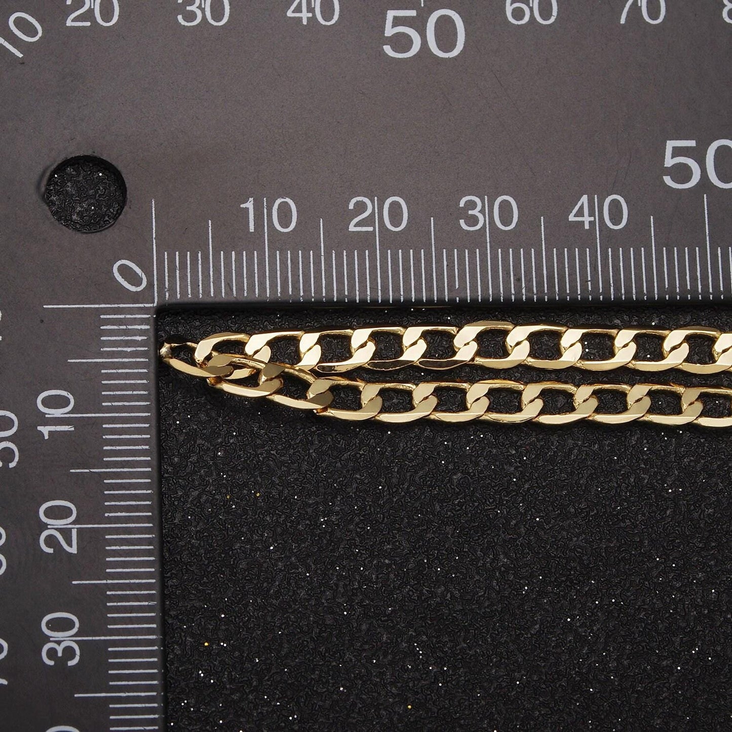 24k gold filled flat curb chain by yard, 4.5mm width chain in silver & gold color, wholesale bulk roll chain for jewelry making, 672