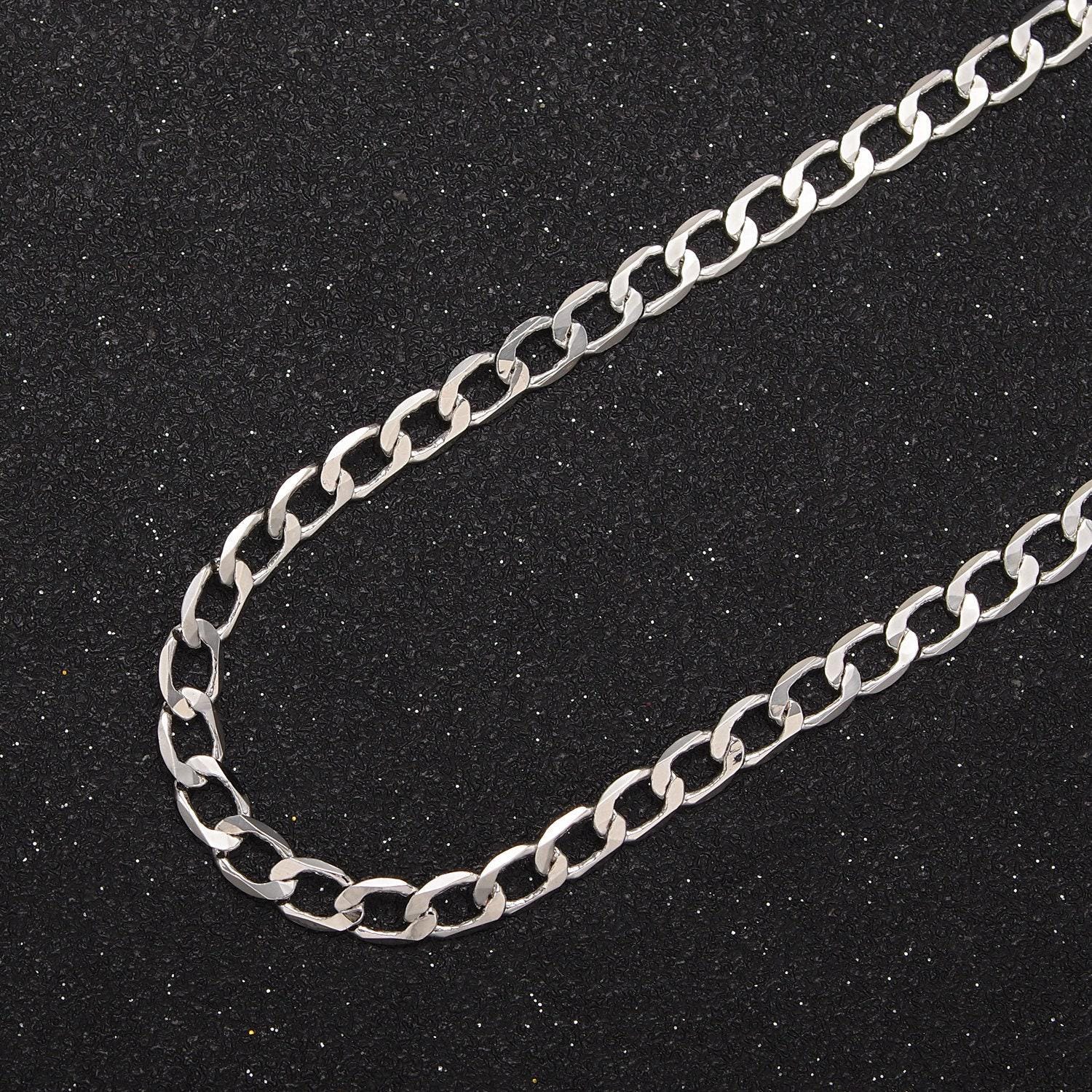 24k gold filled flat concave figaro curb chain, 4mm width chain in silver & gold, wholesale bulk roll chain for jewelry making, 666