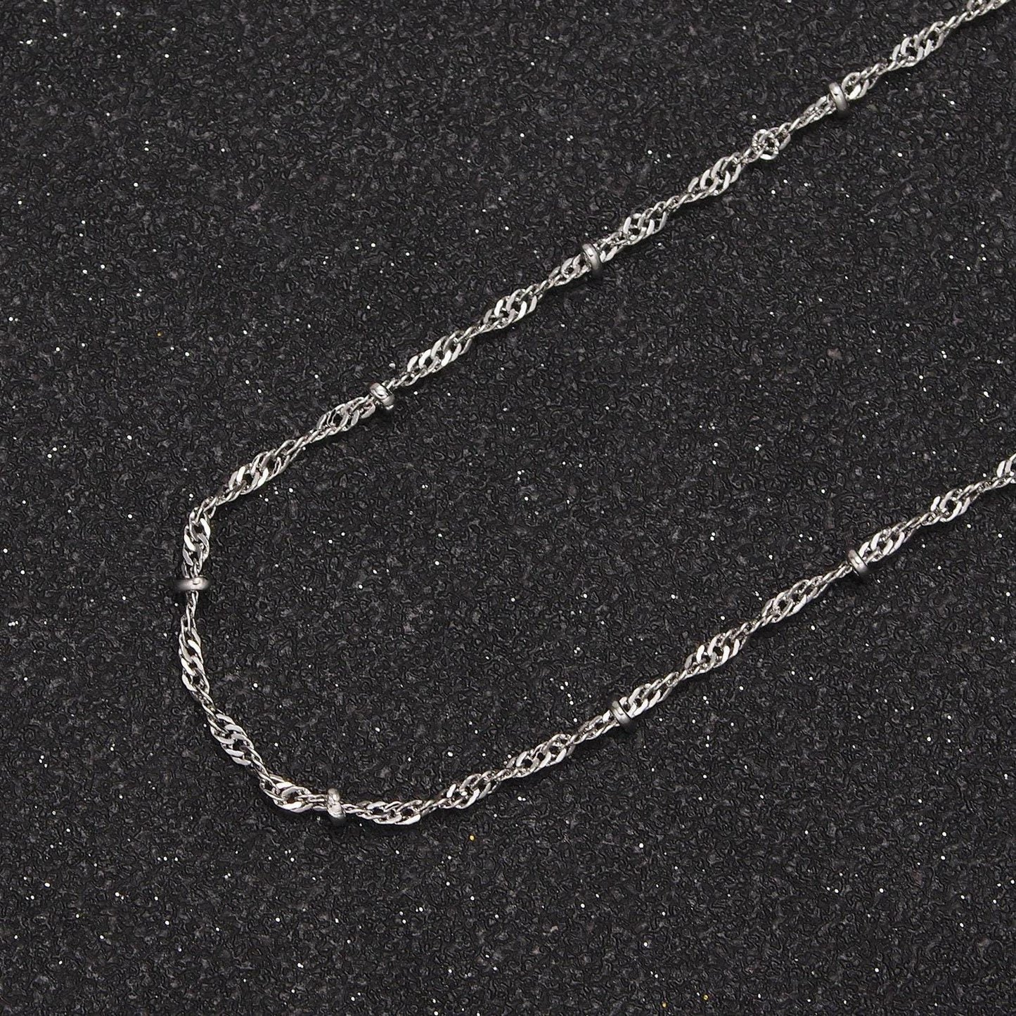 24k gold filled singapore satellite/bead chain by yard, width 2.3mm in gold & silver color, wholesale bulk roll chain for jewelry making,639