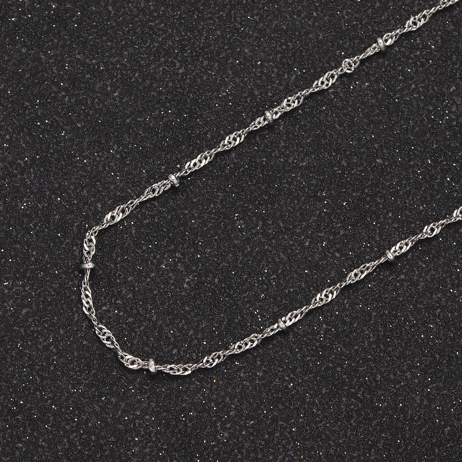 24k gold filled singapore satellite/bead chain by yard, width 2.3mm in gold & silver color, wholesale bulk roll chain for jewelry making,639