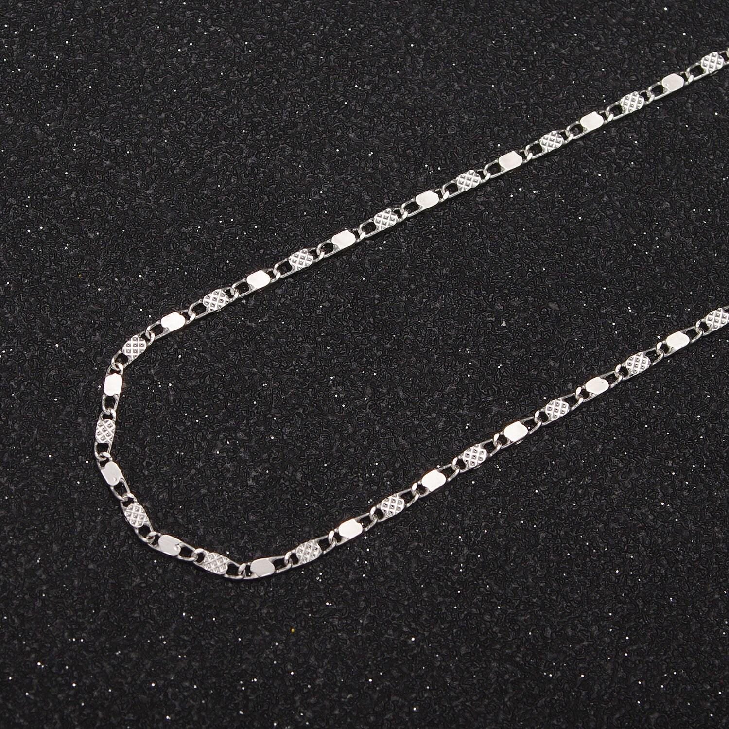 24k gold filled unique sunburst anchor link chain for jewelry making, dainty 1.7mm width gold & silver color wholesale chain by yard, 637