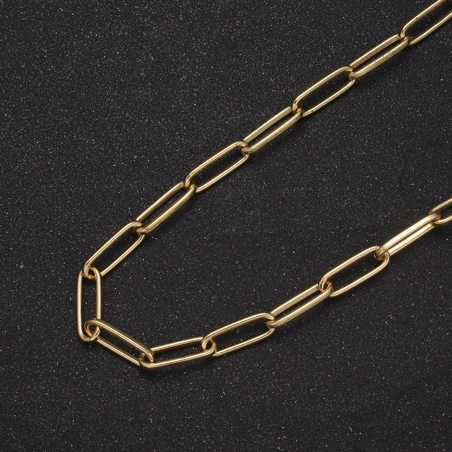 24k gold filled paperclip chain for jewelry making, size:21x7.5mm paper clip wholesale bulk roll chain by yard, 628