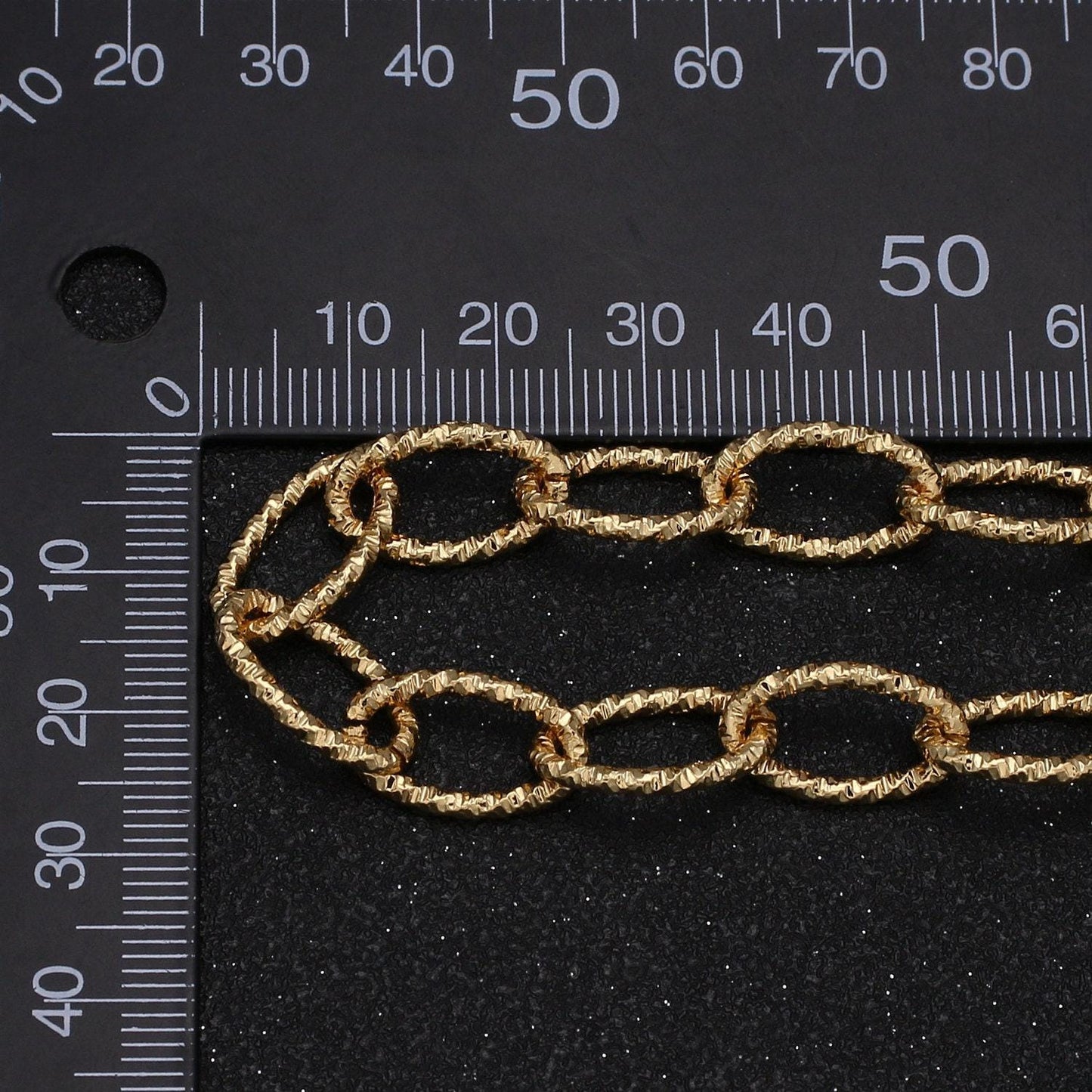 Gold oval rolo special design chain by yard, sparkly link chain, fancy wholesale bulk roll chain for jewelry making, width 9.4mm,roll-492