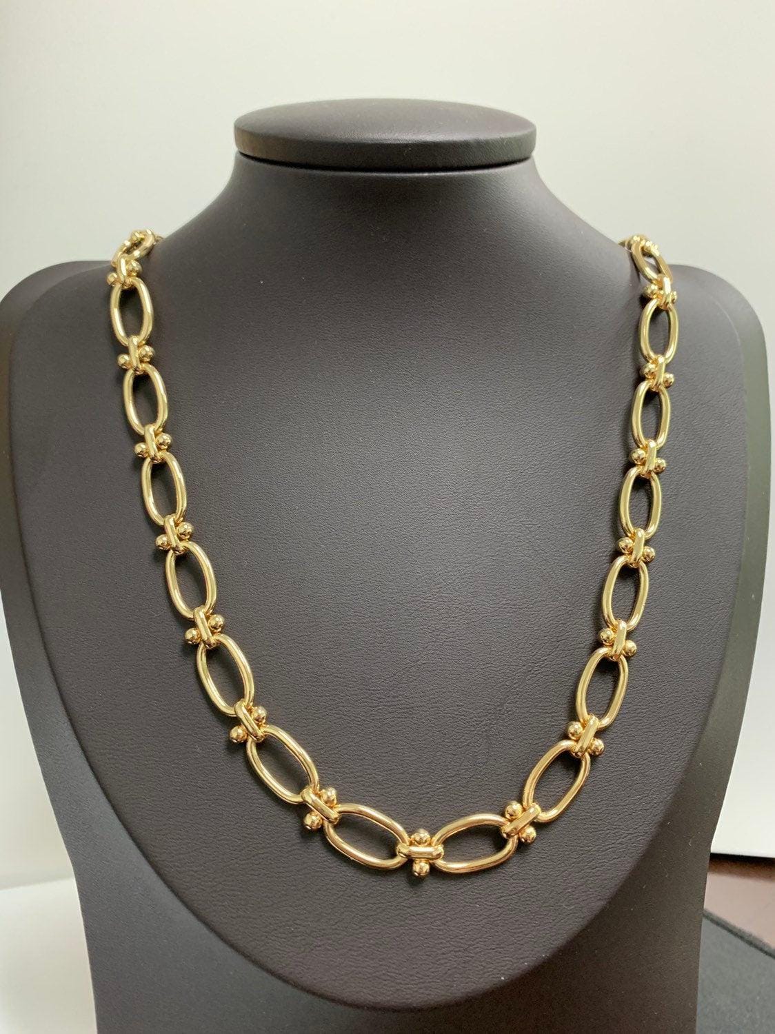 Gold oval rolo and cross chain by yard, figure 8 oval link chain, fancy wholesale bulk roll chain for jewelry making, width 9.4mm,roll-491