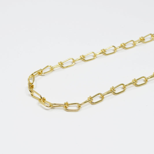 Figure 8 twisted 24k gold plated chain by yard, gold figure eight chain, wholesale bulk roll chain for jewelry making,size17.8x5mm, roll-426