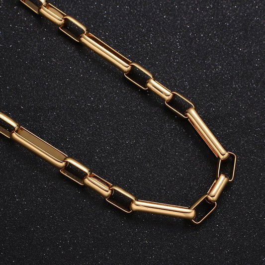 18k gold plated shiny square paperclip chain by yard, link cable rolo elongate chain, wholesale bulk roll chain jewelry making, 421