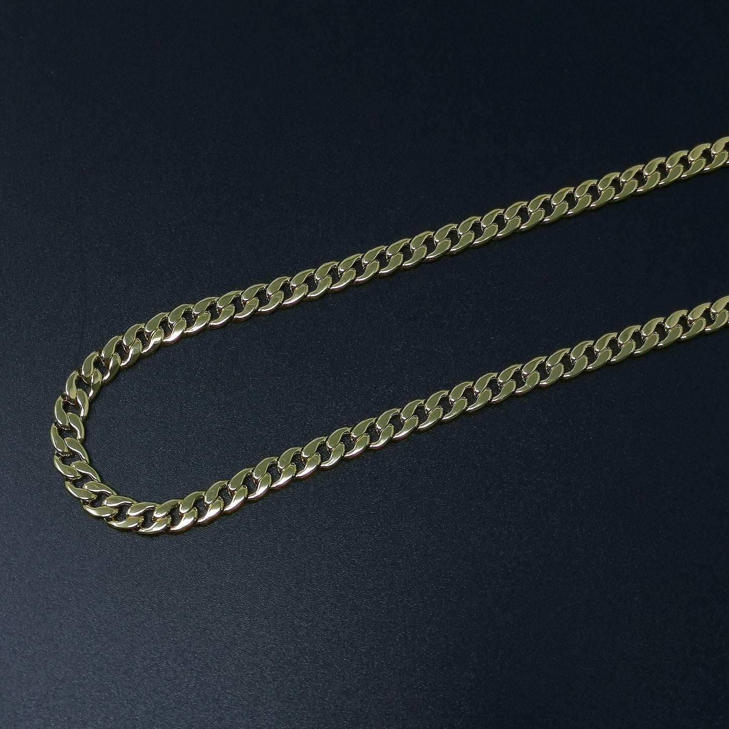 24k gold 9.7mmx7mm cuban curb chain by yard, cuban curb chain, wholesale bulk roll chain for diy craft, thickness 2.1mm,roll-389