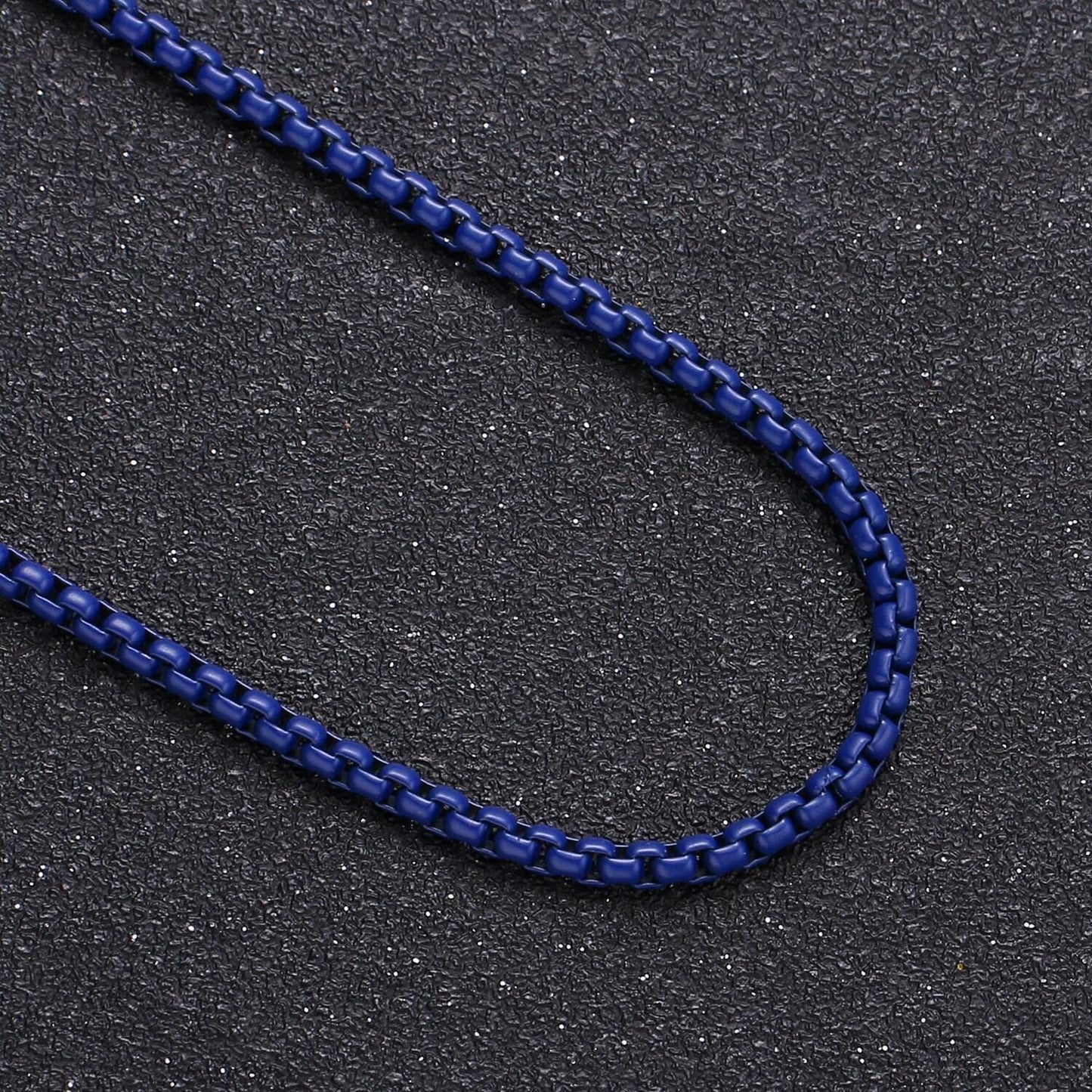 Black, navy blue, lime green color fancy enamel link rolo cable chain by yard, square link chain by yard, width 2.6mm,roll-338,339,340