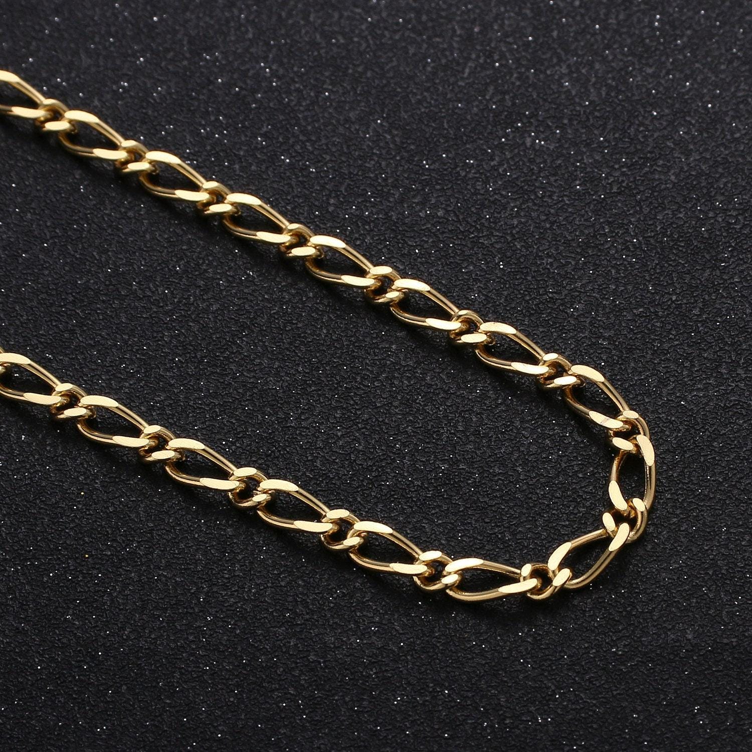 24k gold plated figure 8 chain by yard, gold figure eight chain by foot, wholesale bulk roll chain for jewelry making, size 11x5mm, roll-276