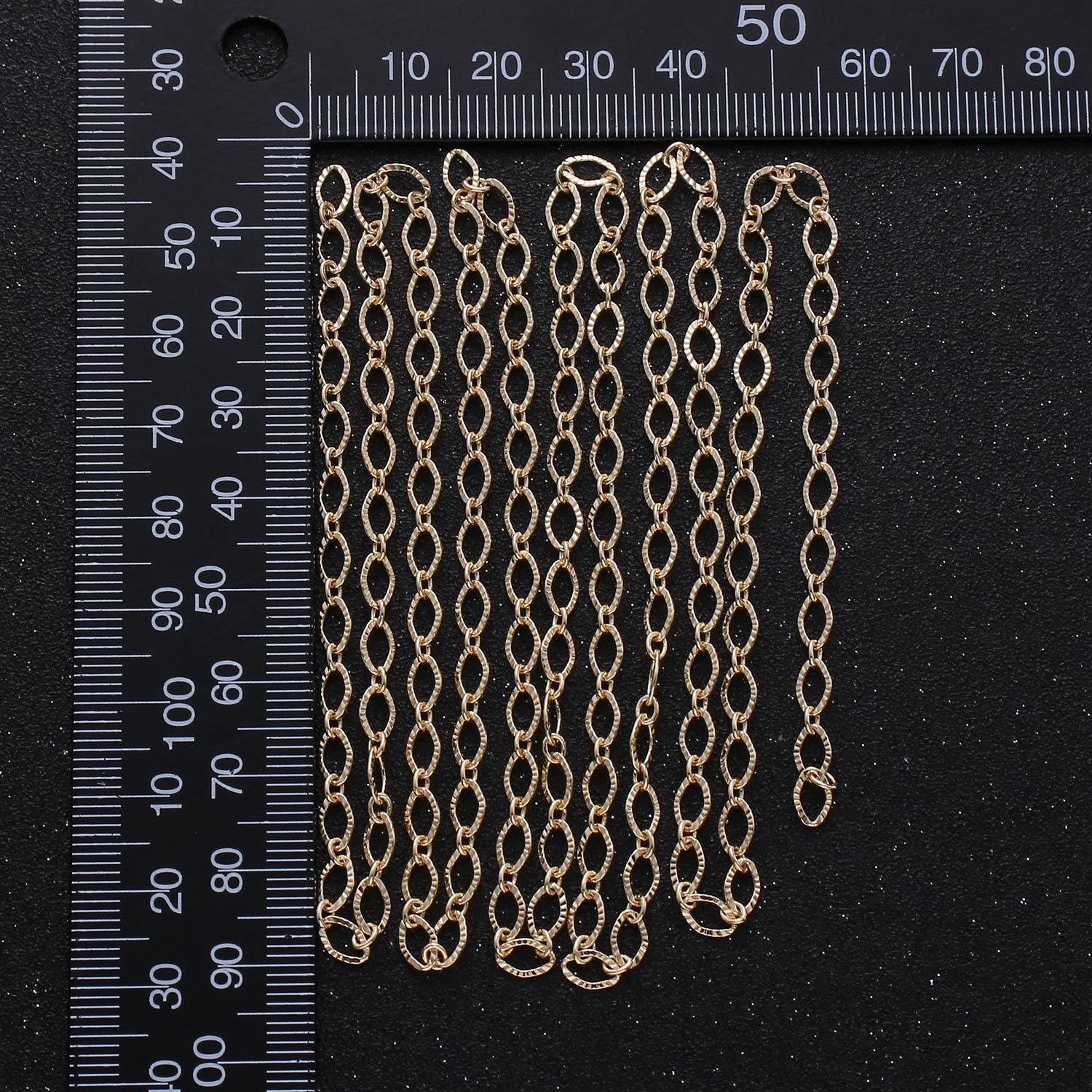 16k gold oval rolo chain by yard, oval link chain, wholesale bulk roll chain for jewelry making, width 4.2mm,roll-262
