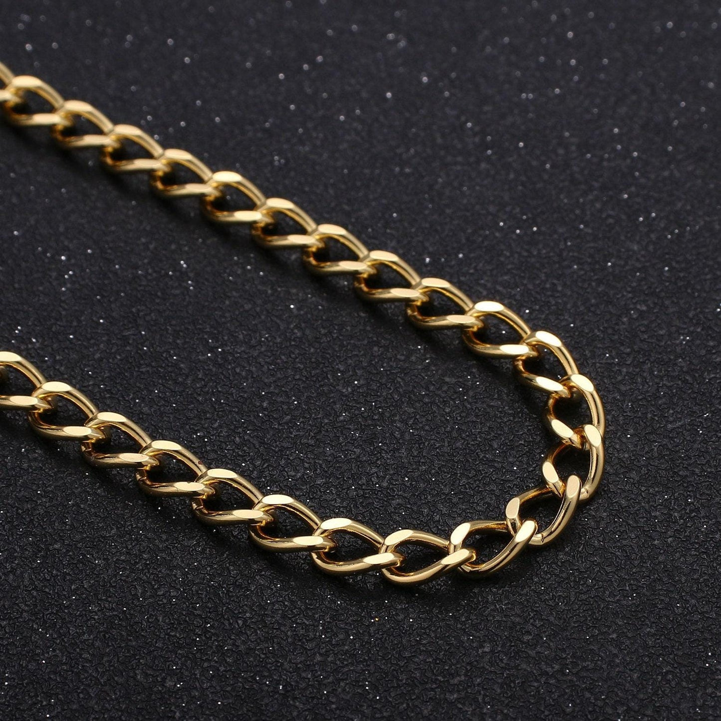 24k gold miami curb chain by yard, gold cuban curb chain by foot, wholesale bulk roll chain jewelry making 8x5mm,236