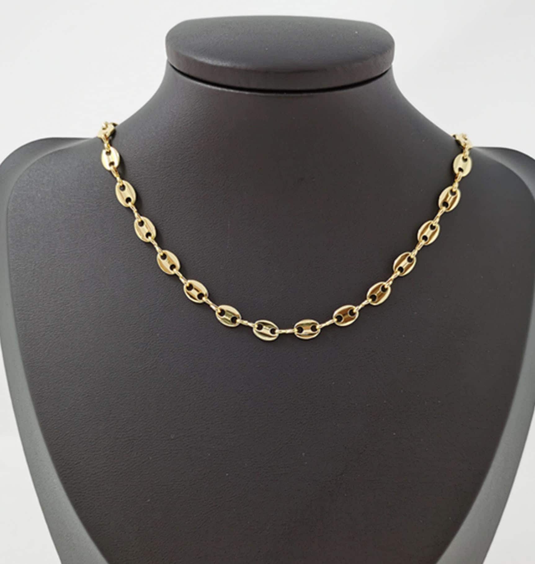 24k gold anchor chain by yard, anchor chain by foot, wholesale bulk roll chain for jewelry making, size 7x5mm,roll-189 /176
