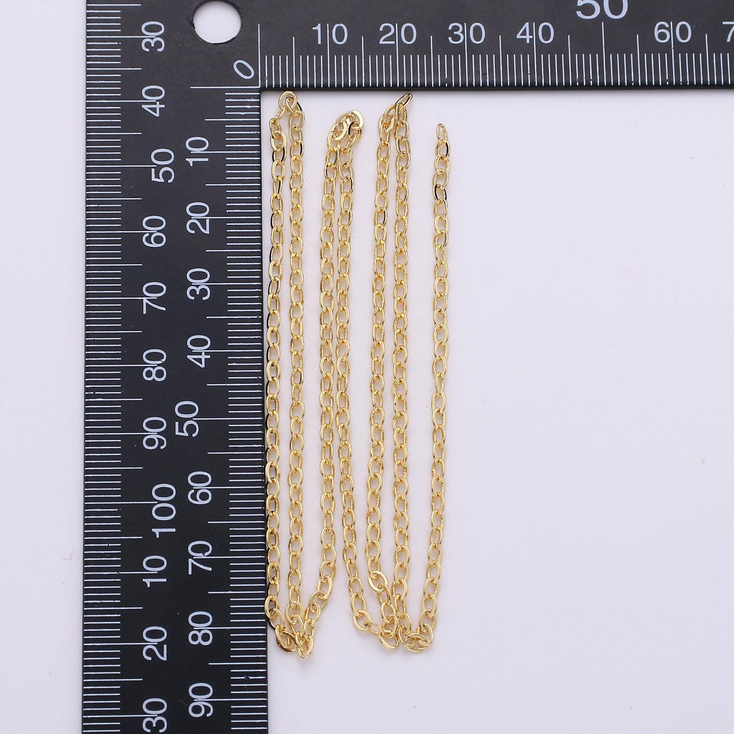 24k gold rolo cable chain by yard, rolo cable chain, wholesale bulk roll chain for jewelry making,149