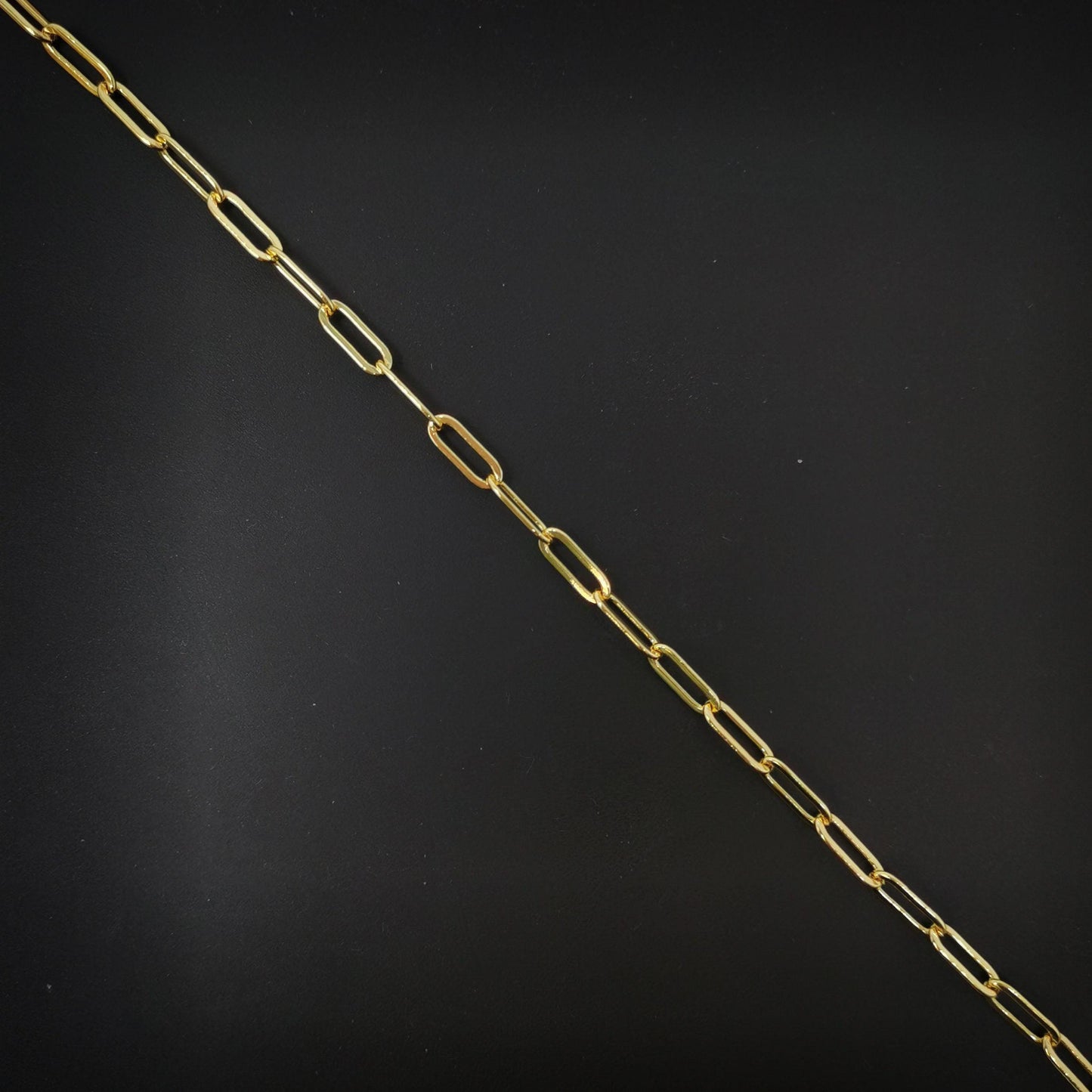 Gold paperclip chain by yard, oval link chain, wholesale bulk roll chain for diyjewelry, thickness 0.7mm,72,95