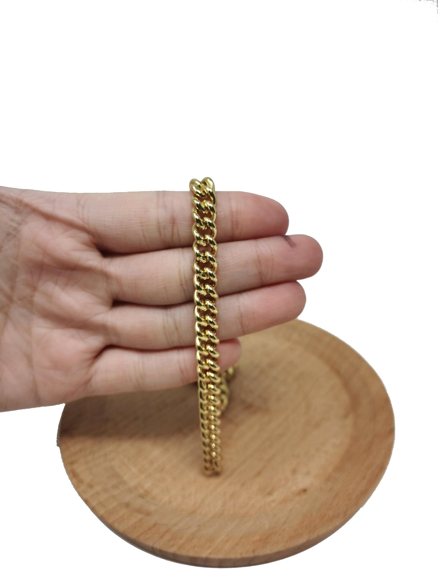14k gold cuban curb chain by yard, cuban curb chain by foot, wholesale bulk roll chain for jewelry making, thickness 8.3mm, # 28