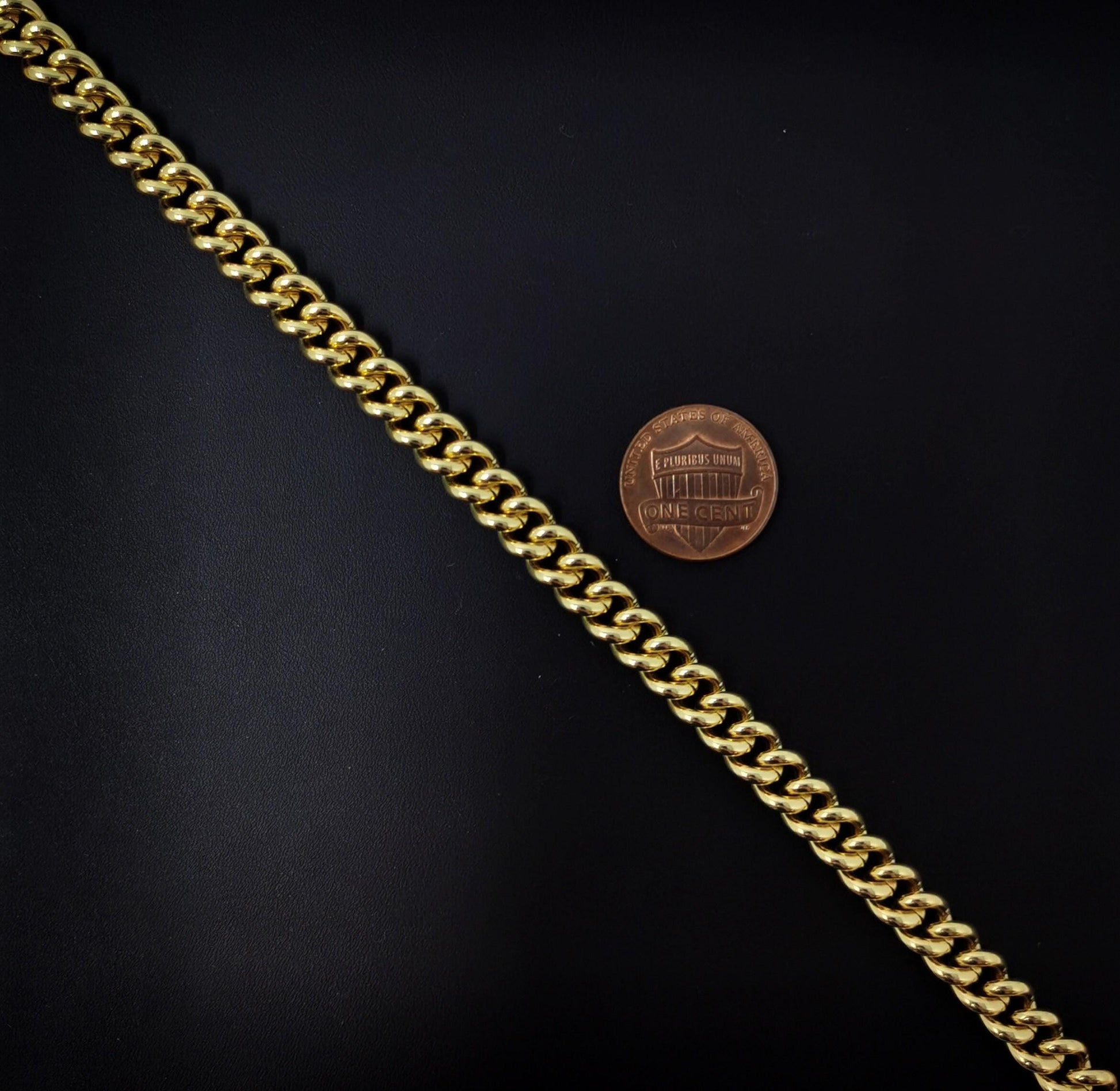 14k gold cuban curb chain by yard, cuban curb chain by foot, wholesale bulk roll chain for jewelry making, thickness 8.3mm, # 28