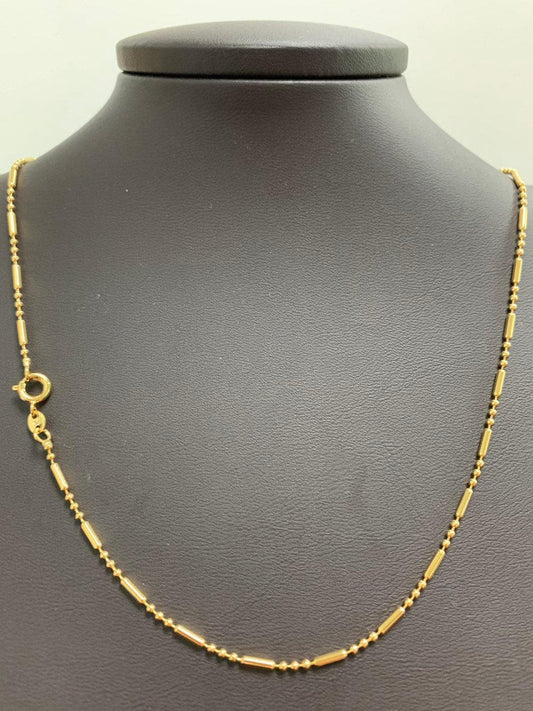 1pc 23.5'' ready to use gold bar & bead necklace chain, layering beaded chain, bold beaded necklace, for chain necklace, 396