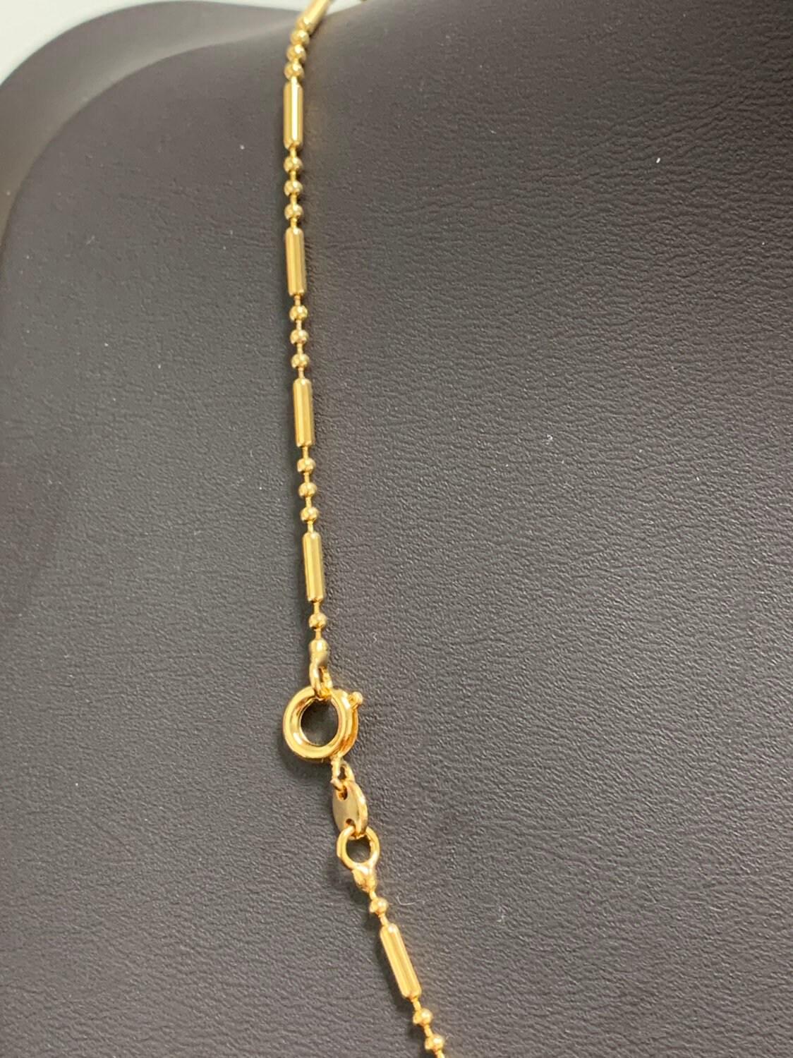 1pc 23.5'' ready to use gold bar & bead necklace chain, layering beaded chain, bold beaded necklace, for chain necklace, 396