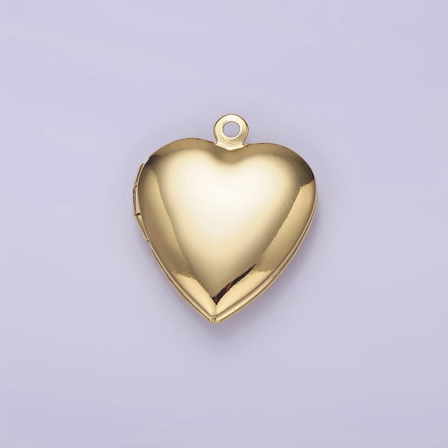 Dainty white gold filled locket charm gold heart locket charm minimalist locket pendant for jewelry making light locket earring supply d316