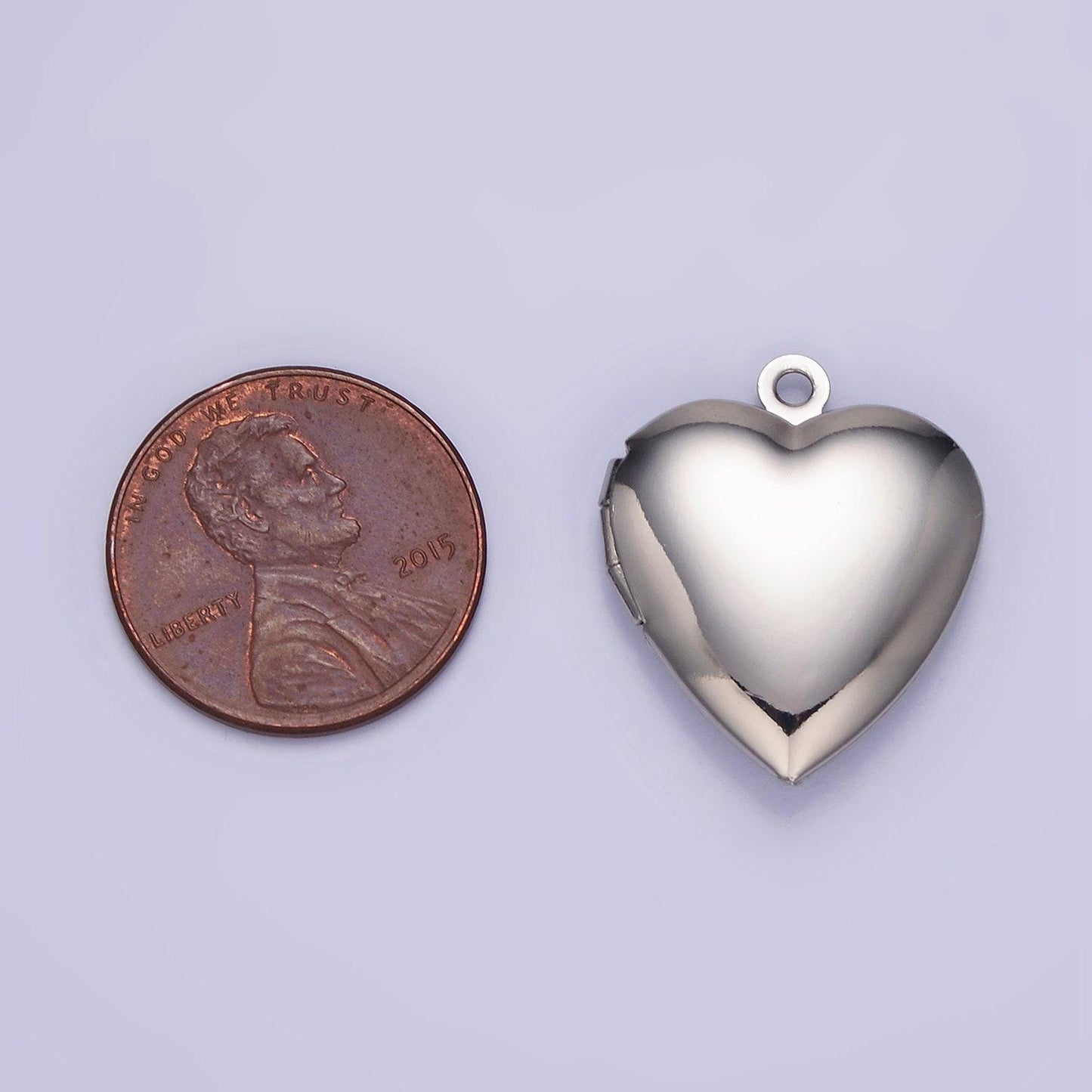 Dainty white gold filled locket charm gold heart locket charm minimalist locket pendant for jewelry making light locket earring supply d316