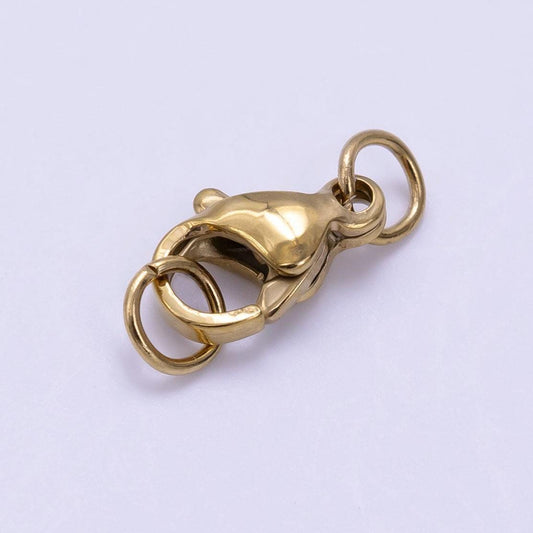 1 piece 16k gold filled 13.8mm lobster clasps jewelry closure supply end clasp for bracelet necklace anklet component | z406