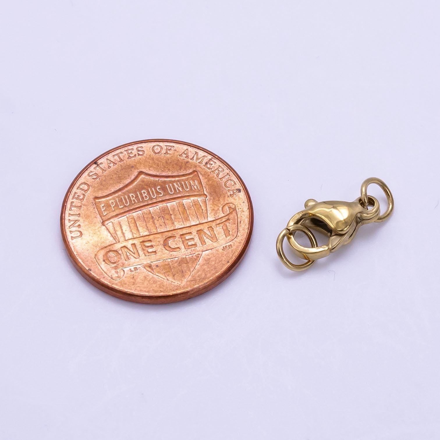 1 piece 16k gold filled 13.8mm lobster clasps jewelry closure supply end clasp for bracelet necklace anklet component | z406