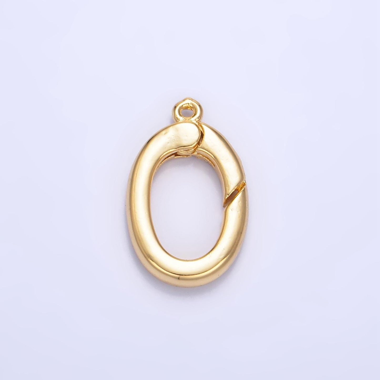 24k gold filled bail enhancer charm holder with spring gate ring for necklace charm supply jewelry making z1001