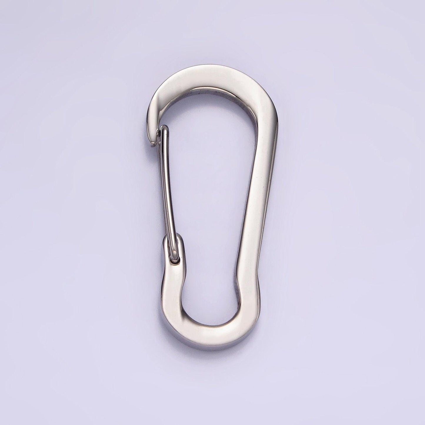 Stainless steel 35mm, 30mm curved oblong snap hook carabiner findings supply | z557 z558