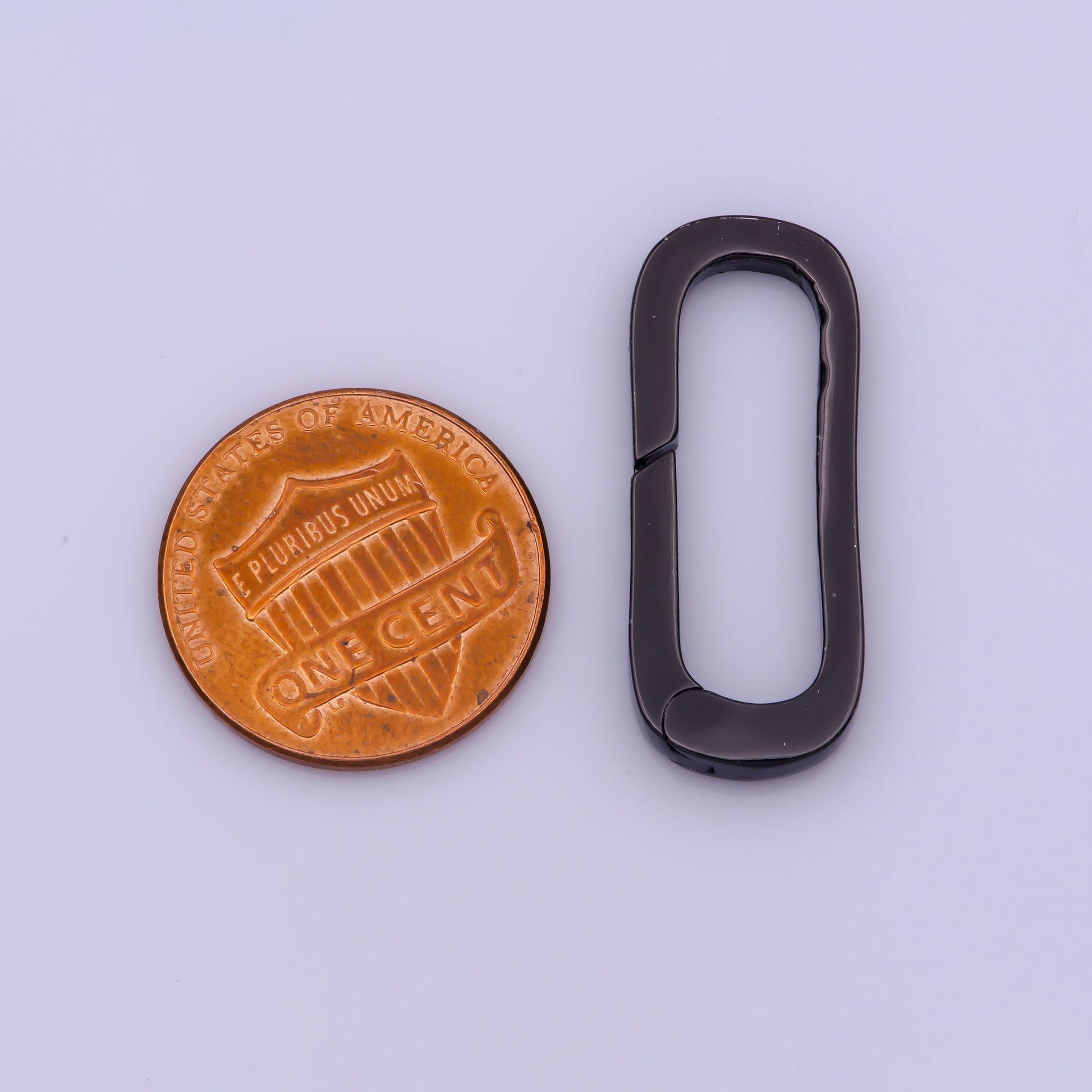 Push in gate lock oval jewelry clasp charm holder black push gate clasp, spring gate clasp wholesale supply | l-550