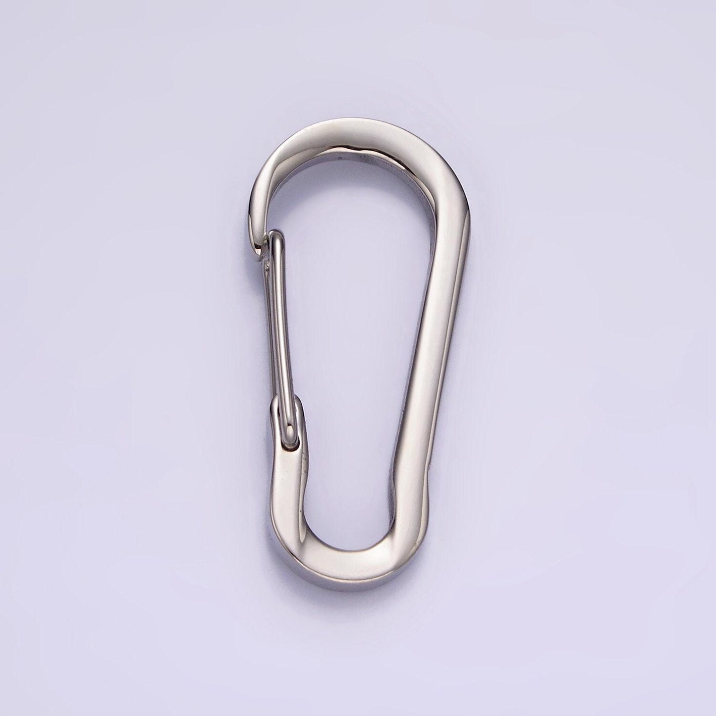 Stainless steel 35mm, 30mm curved oblong snap hook carabiner findings supply | z557 z558