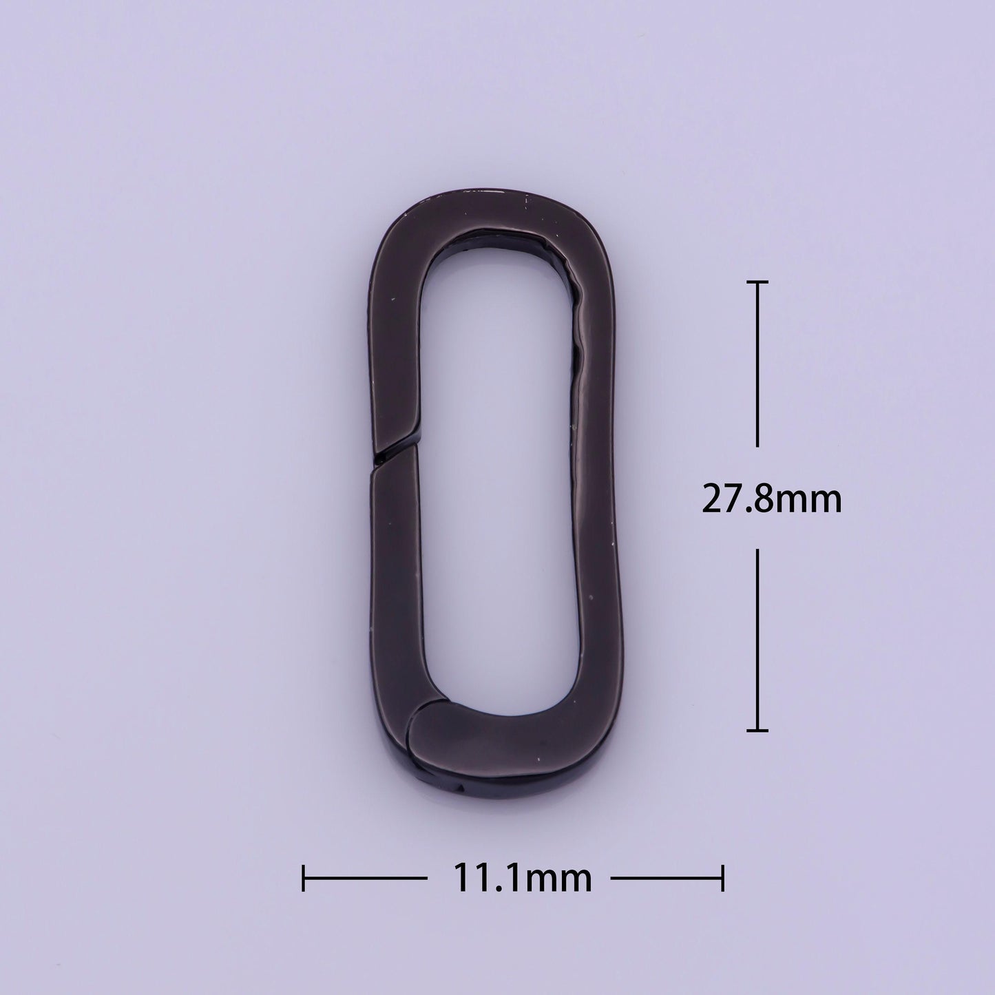 Push in gate lock oval jewelry clasp charm holder black push gate clasp, spring gate clasp wholesale supply | l-550