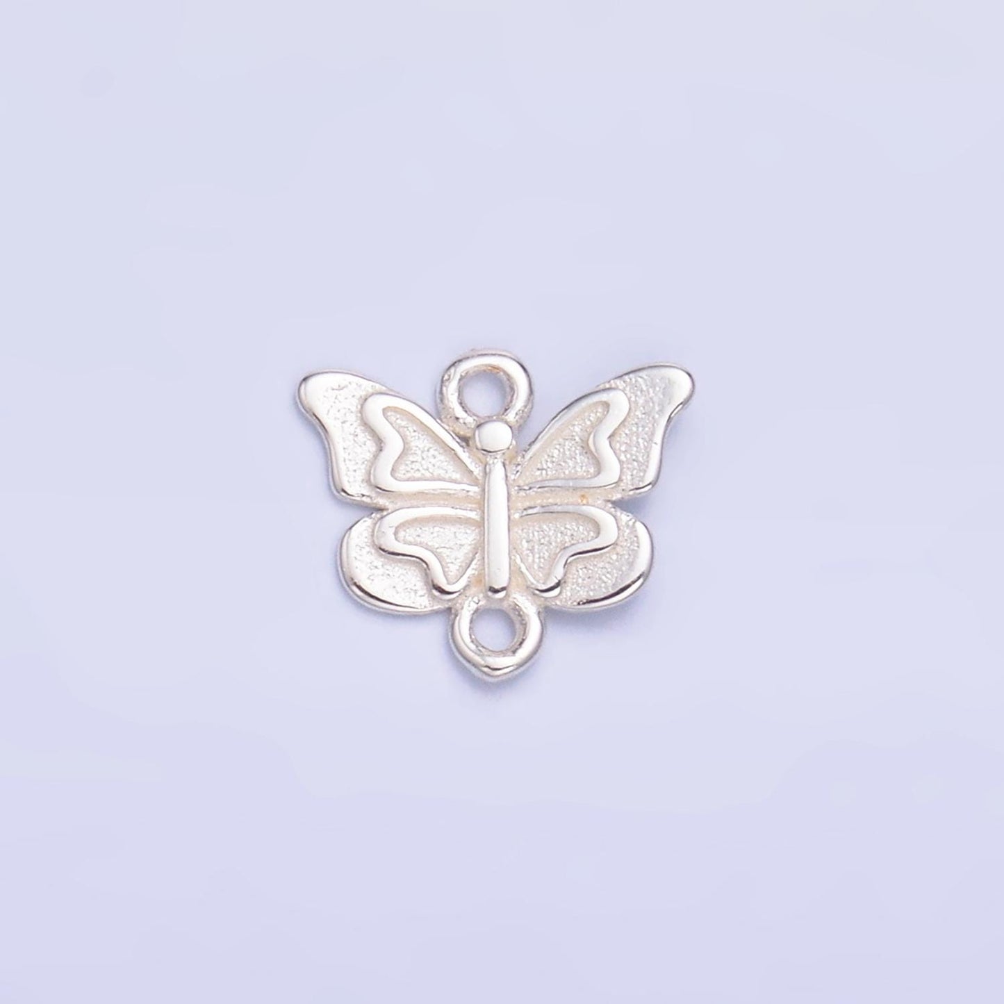 Sterling Silver S925 Mini Butterfly Charm Connector Gold Vermeil Mini Mariposa Link Connector for bracelet | SL-613