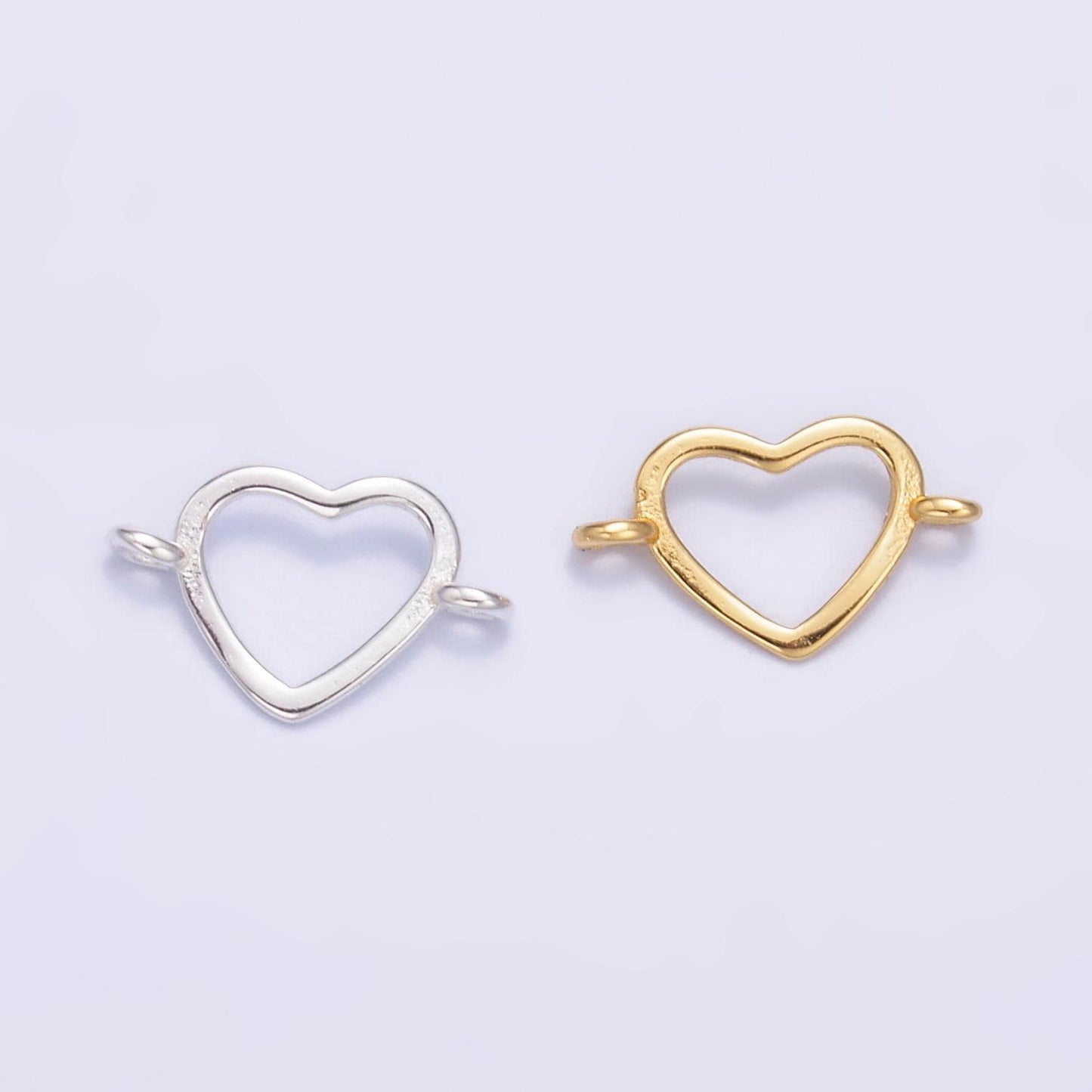 Mini Silver Heart Charm Connector s925 Sterling Silver Love Link Connector for Bracelet Necklace Supply for Permanent Jewelry SL619