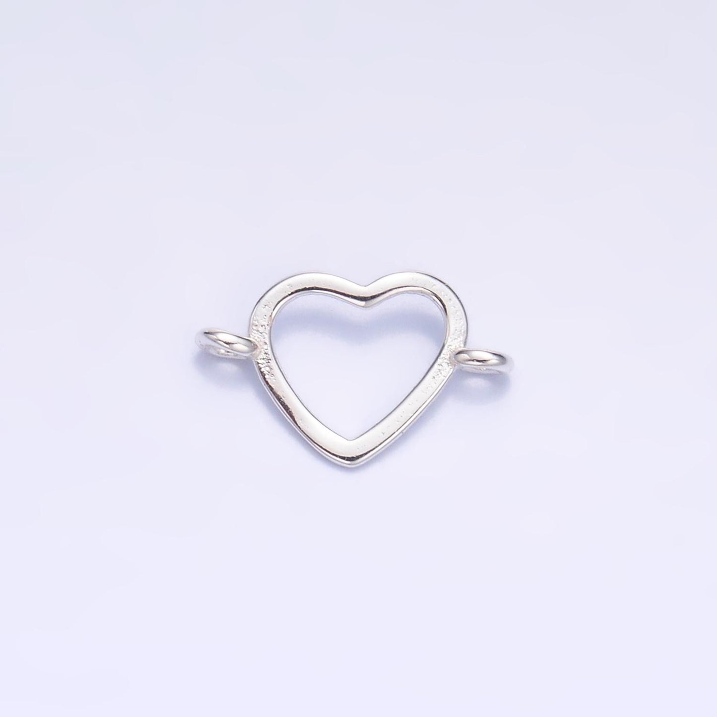 Mini Silver Heart Charm Connector s925 Sterling Silver Love Link Connector for Bracelet Necklace Supply for Permanent Jewelry SL619