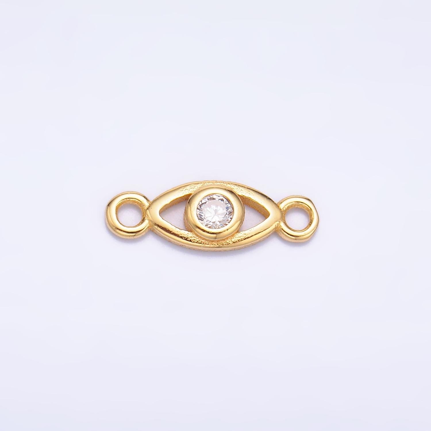 Mini Silver Evil Eye Charm Connector s925 Sterling Silver Eye Link Connector for Bracelet Necklace Supply for Permanent Jewelry SL610