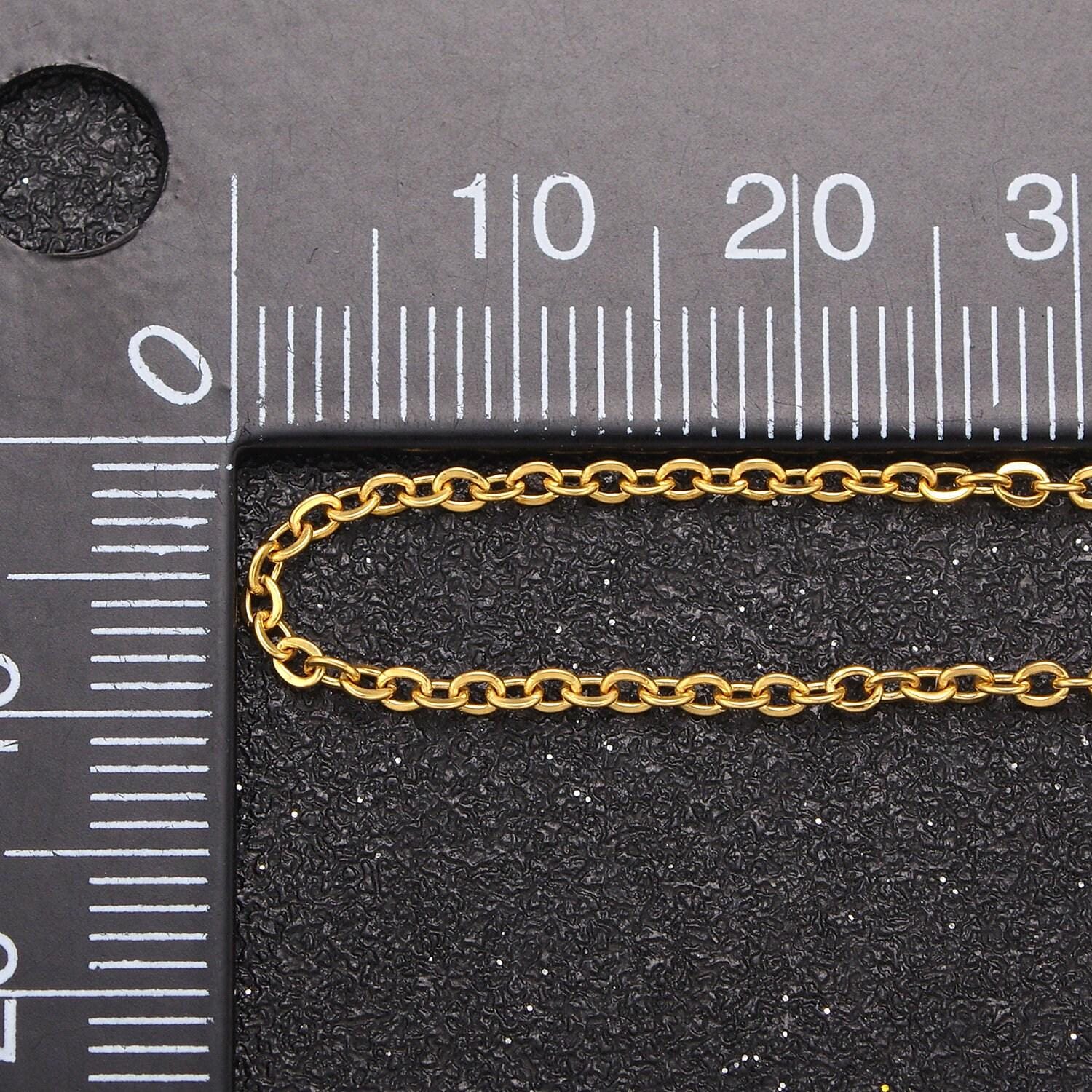 24k gold filled cable chain dainty chain simple everyday layering necklace wa-732