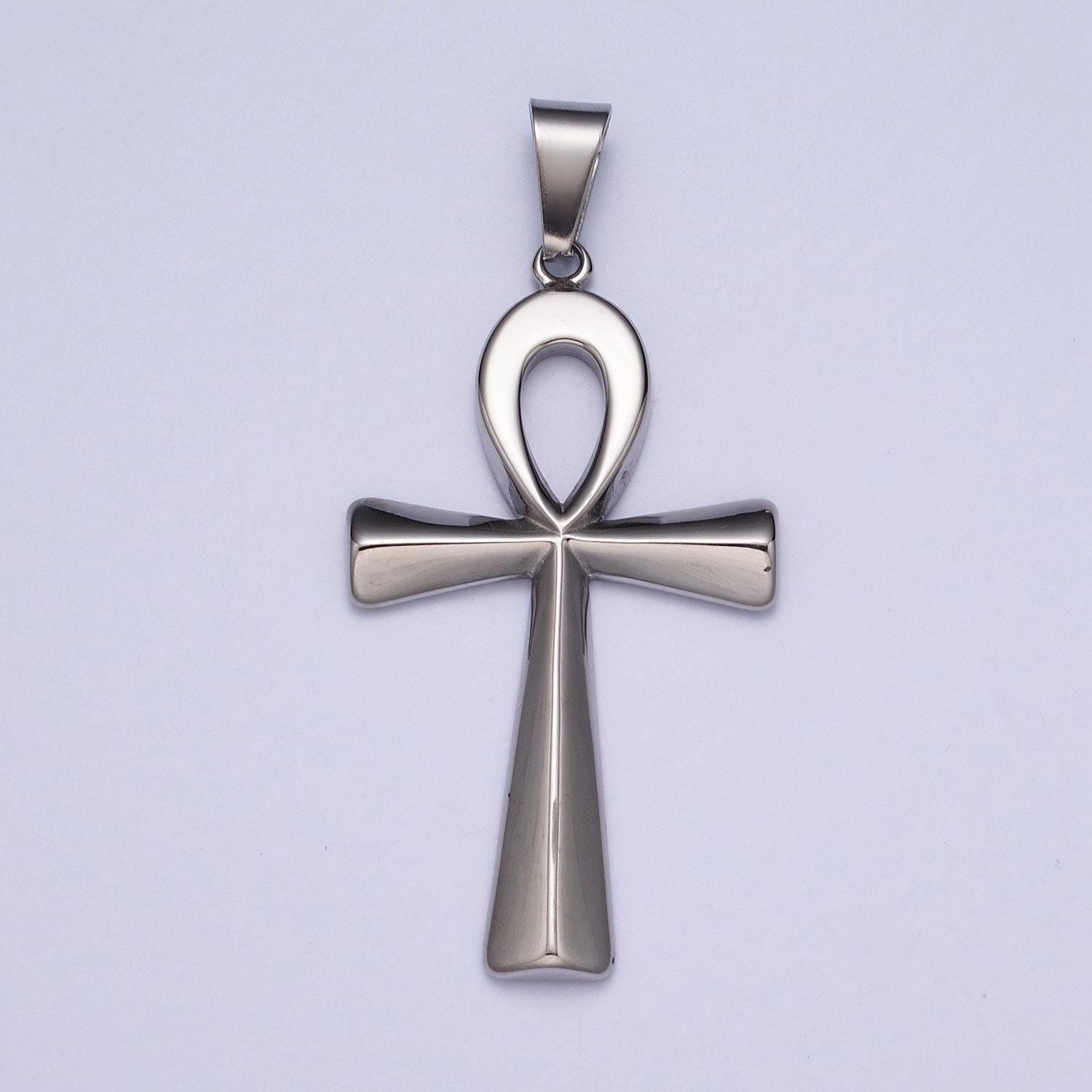 Stainless steel egyptian ankh cross pendant in gold & silver for statement jewelry religious jewelry pendant j265 j323