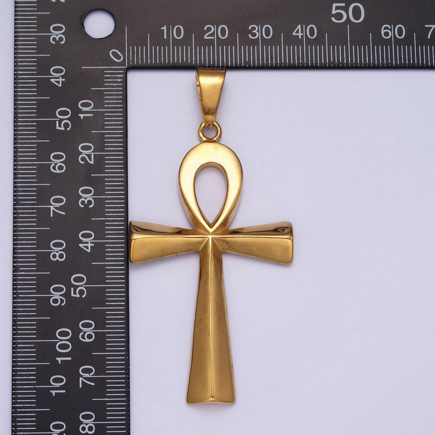 Stainless steel egyptian ankh cross pendant in gold & silver for statement jewelry religious jewelry pendant j265 j323