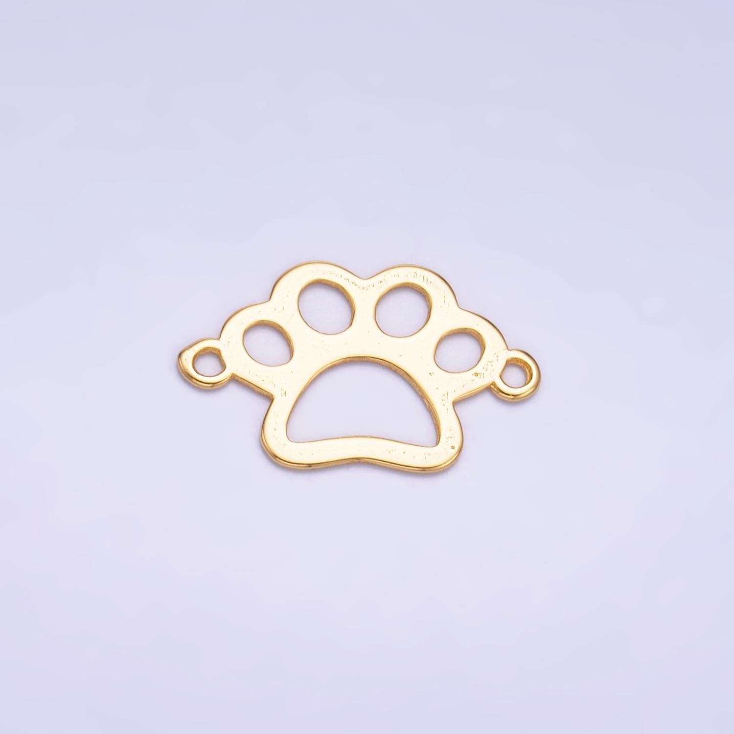 Sterling Silver 10mm pawprint animal pet Dow Paw Charm connector for Bracelet Component | SL-616